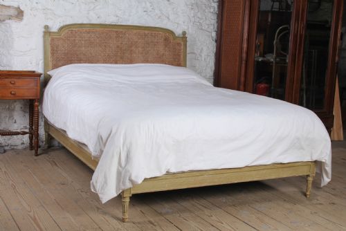 Attractive Caned Empire Style No End King Size Bed
