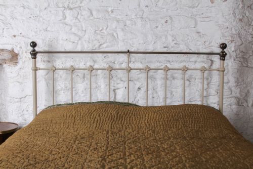 fig 3. Very Nice Victorian Brass and Iron King Size Antique Bed 
