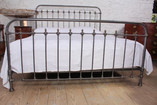 fig 1. Fabulous French Burnished Iron and Brass Super King Bed