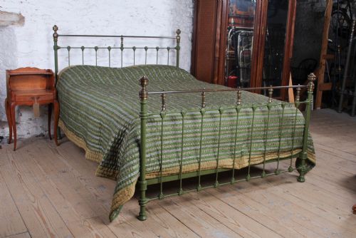 Classically French King Size Iron and Brass Bed