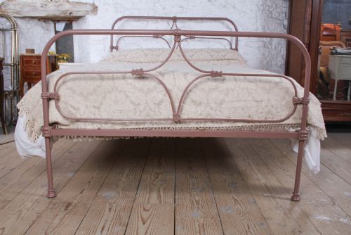 fig 2. Delightful All Iron Celtic/Irish Double Bed in Soft Pink