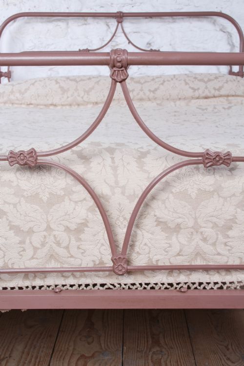 fig 4. Delightful All Iron Celtic/Irish Double Bed in Soft Pink