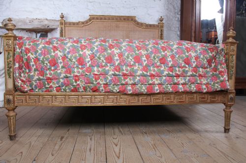 fig 3. Absolutely Show Stopping Caned and Carved Original 6’ Louis XVI Bed
