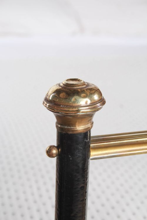 fig 4. Lovely All Original Art Nouveaux Style Iron and Brass Double Bed