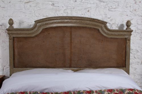 HANDSOME LOUIS XVI STYLE CANED DOUBLE BED - ADDITIONAL PHOTO 3