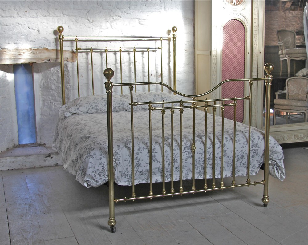 Attractive original Victorian double all brass bed