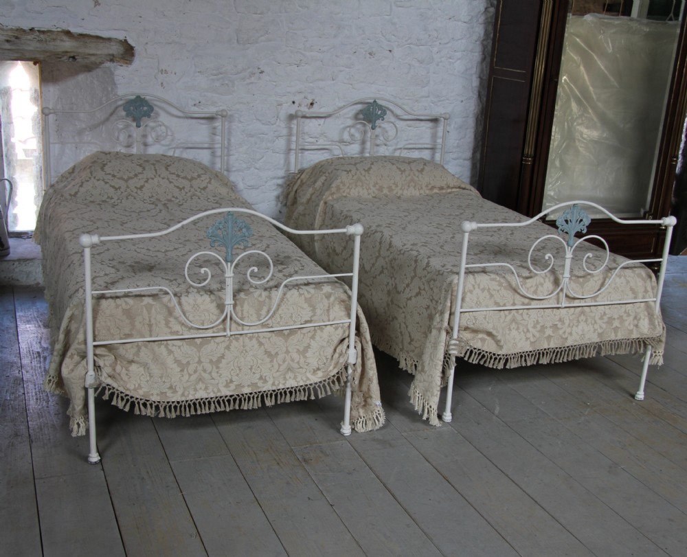 Very pretty pair of forged iron beds