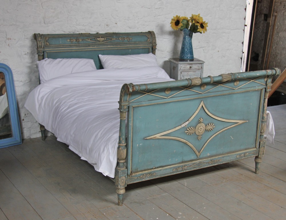 Rare early all original Directoire style carved and painted 