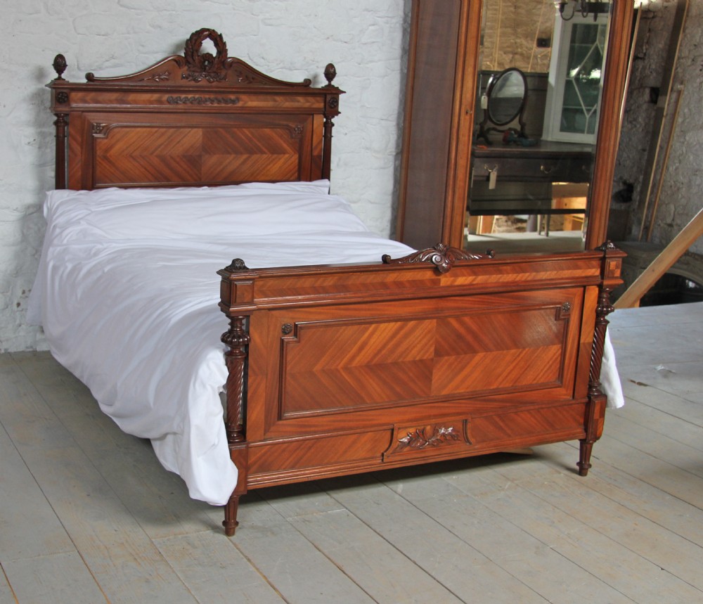 French walnut Louis XV1 style bed 