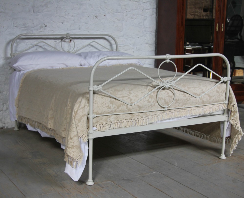 Cottage style all iron Irish Victorian double bed 