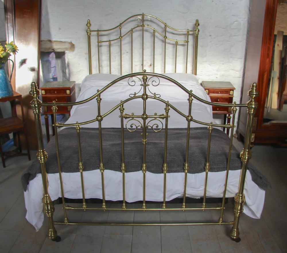 Handsome Original Victorian All brass double bed