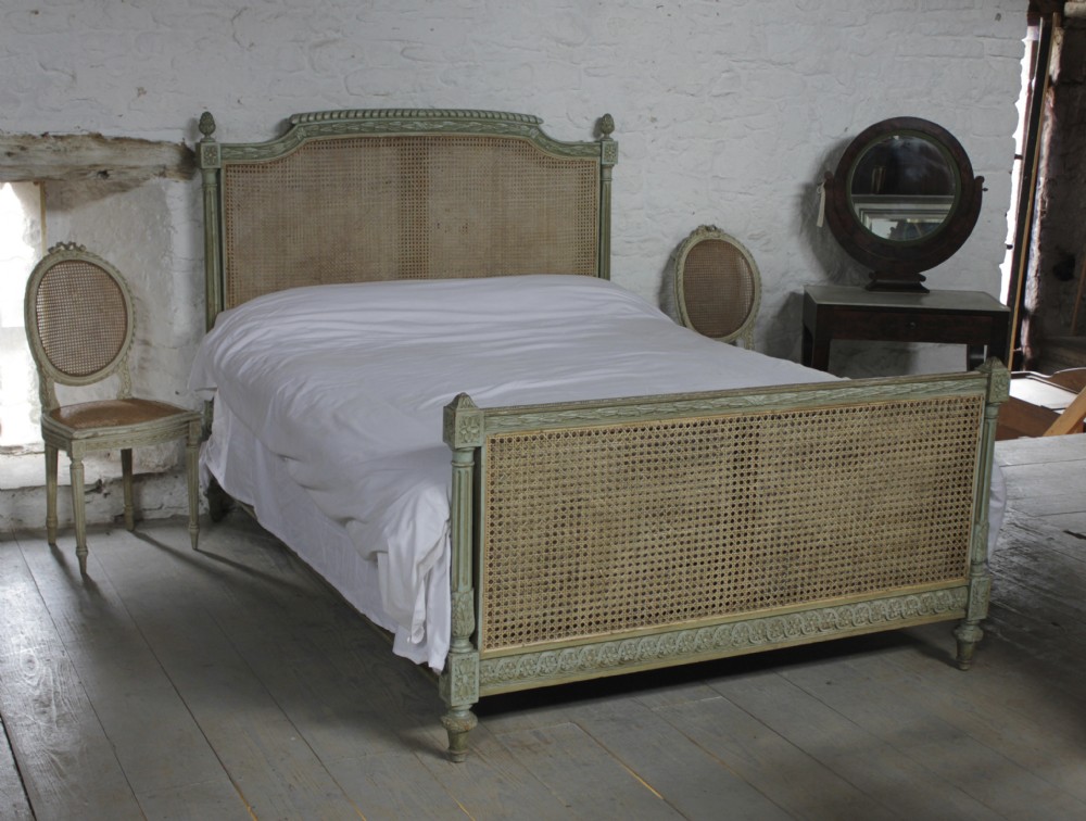 French original aged paintwork Louis XVI style caned 