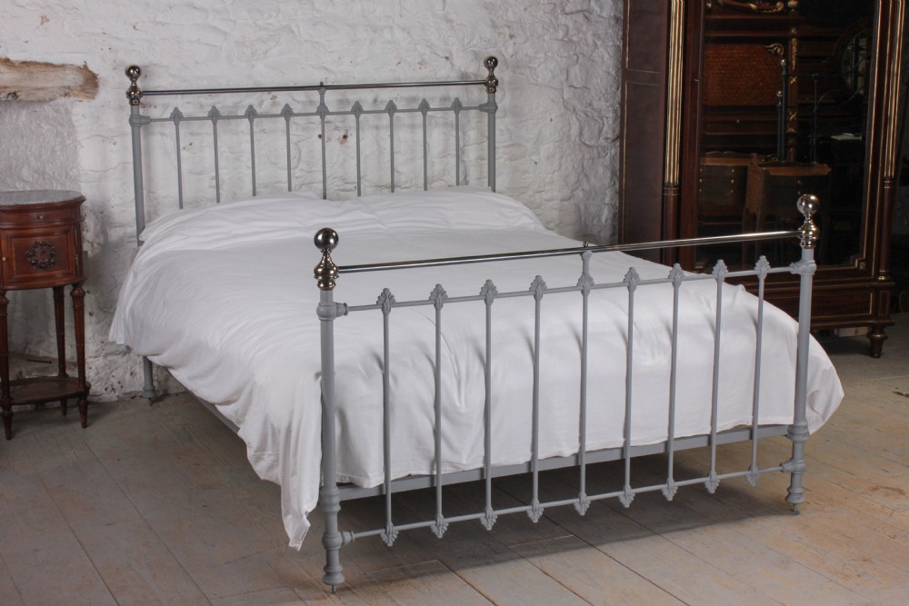 Classic Victorian hand finished king size brass and iron