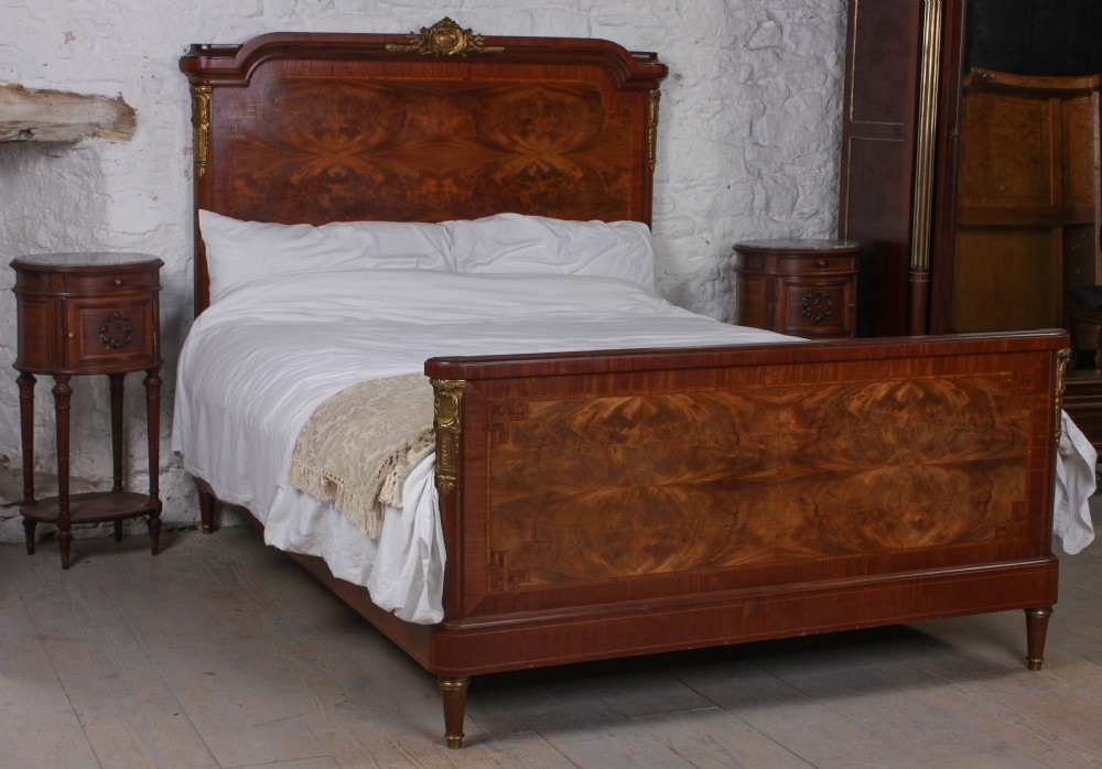 French mahogany with flame mahogany king size