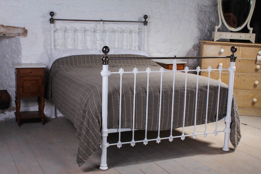 Classic Victorian aged brass an iron king size bed