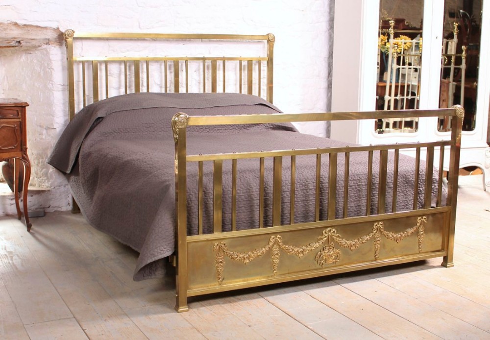 Individual 160cm wide French all brass bed