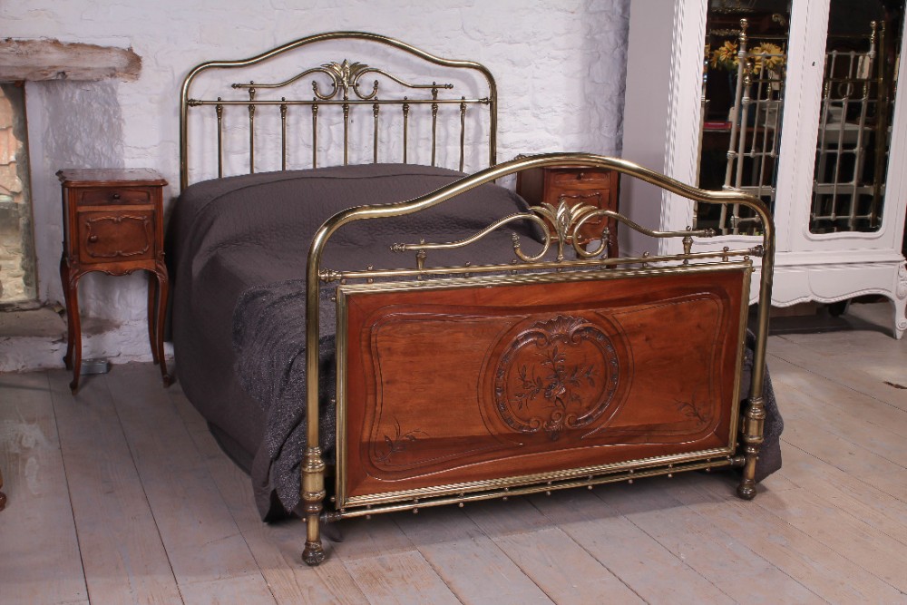 Unusual and rare brass and cherry French large double 