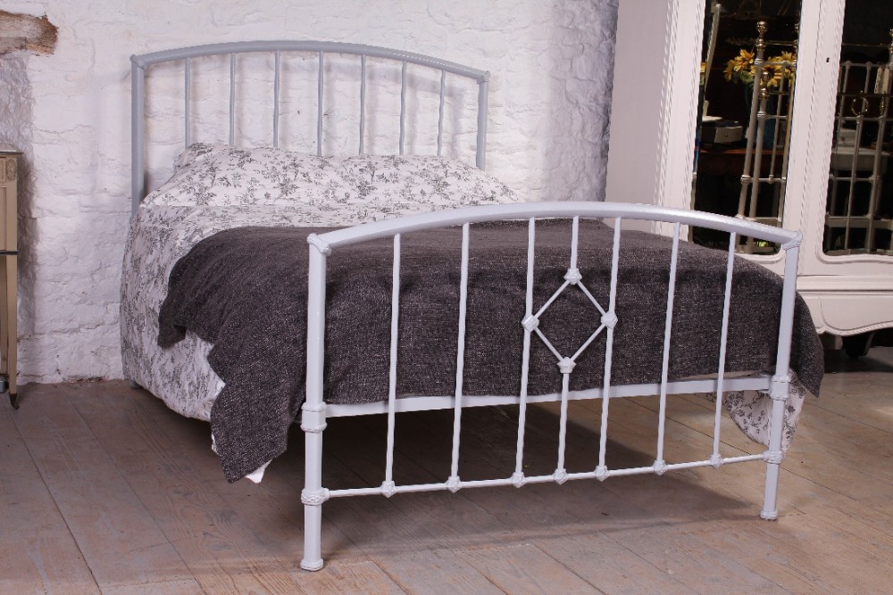 Stylish simple all iron 1920s double bed 