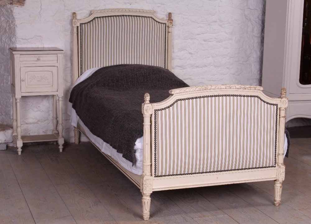 Single French Louis XVI upholstered bed