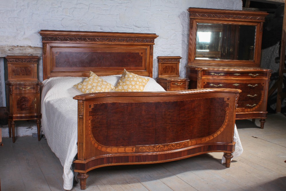 Incredible quality French walnut super king size 6Ft bed