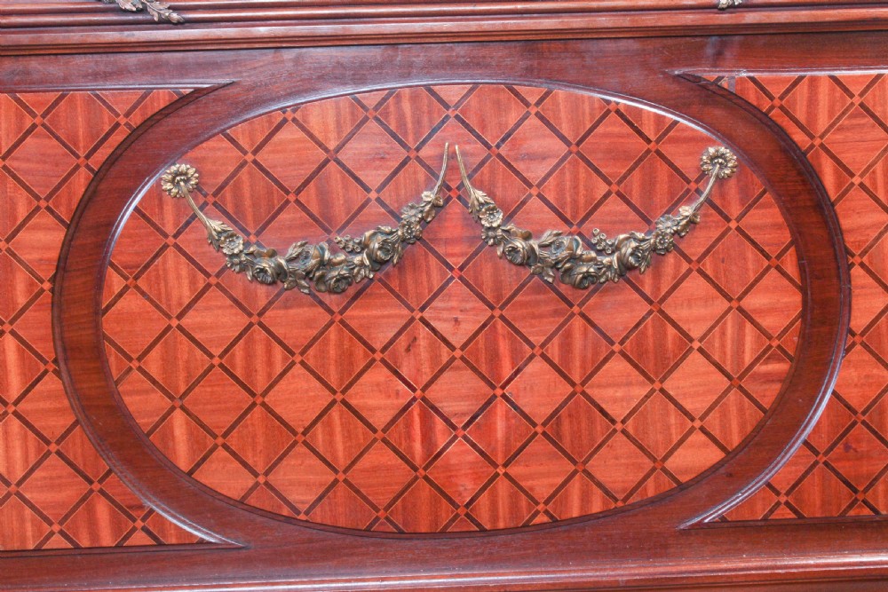 Nice quality French mahogany and fruit wood king size bed View III