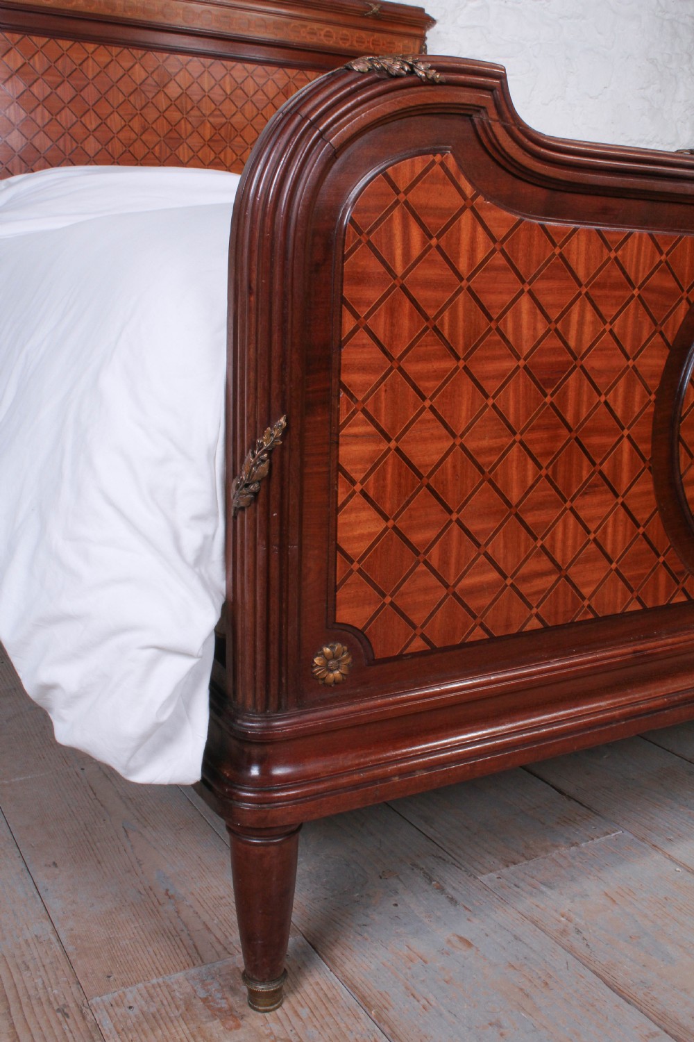 Nice quality French mahogany and fruit wood king size bed View V
