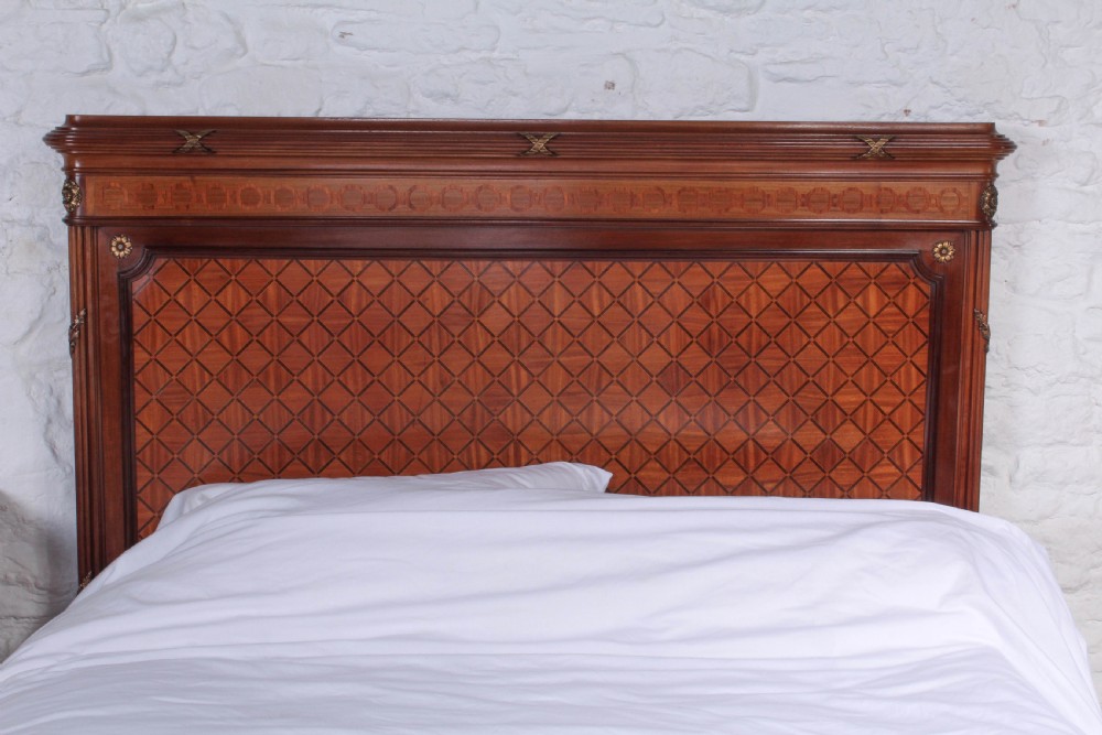 Nice quality French mahogany and fruit wood king size bed View VII