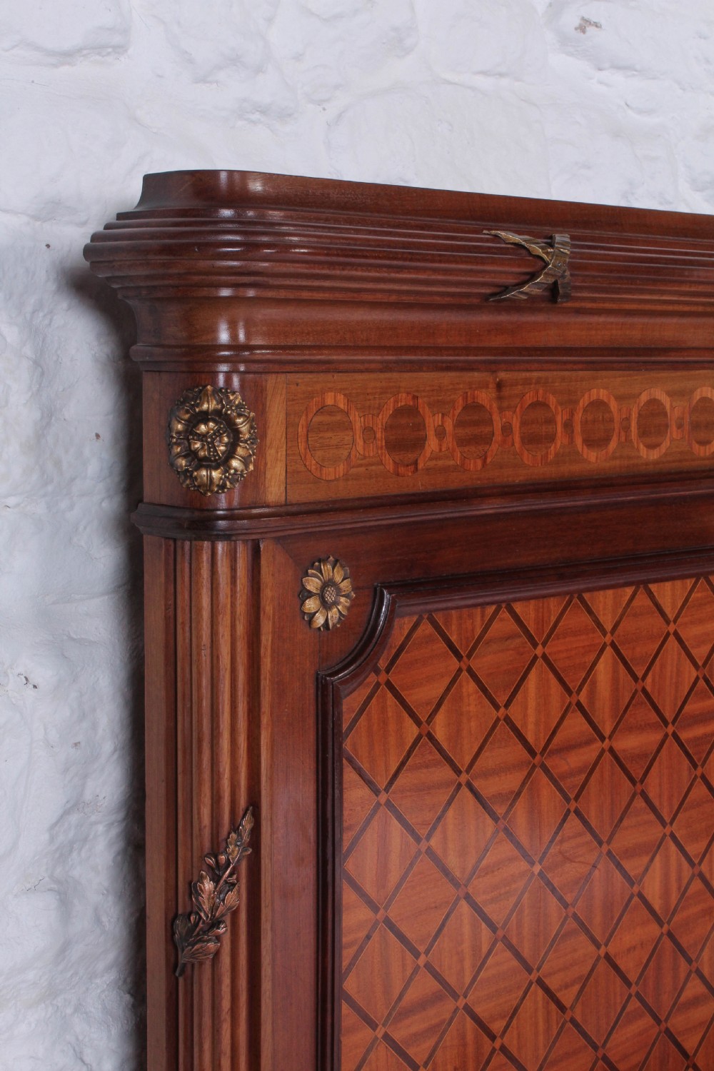 Nice quality French mahogany and fruit wood king size bed View VIII