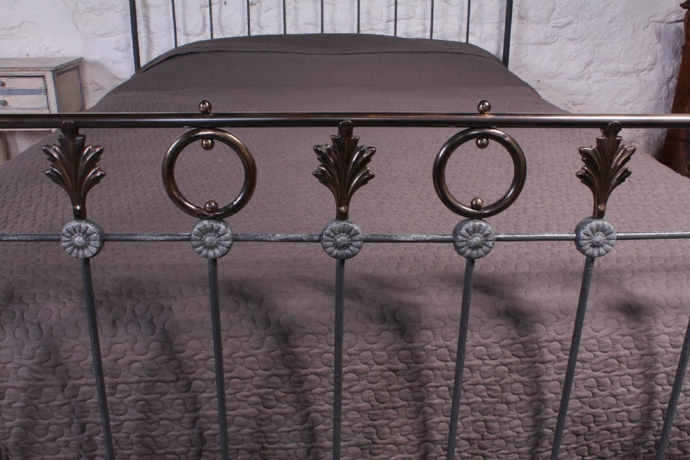 Lovely individual classic Victorian iron and brass 5Ft king size bed  View III