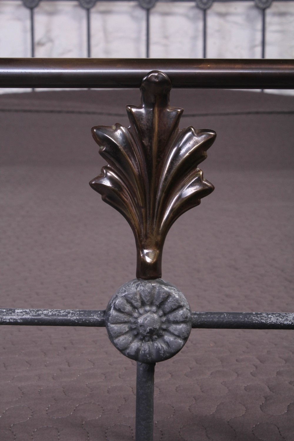 Lovely individual classic Victorian iron and brass 5Ft king size bed  View V