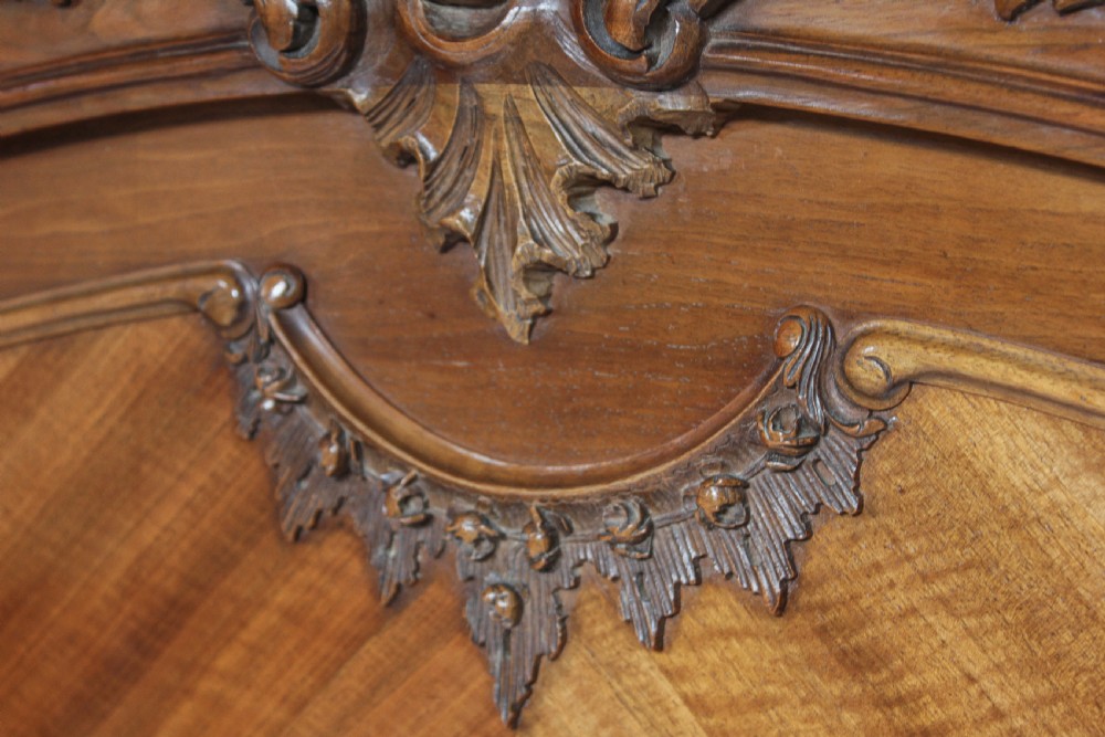 Lovely carved  walnut Louis XV style king size. View IX