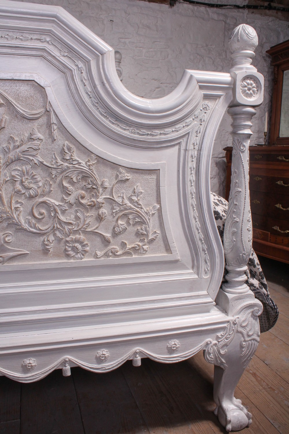 Magnificent mid 19th Century painted king size Italian bed View XIV