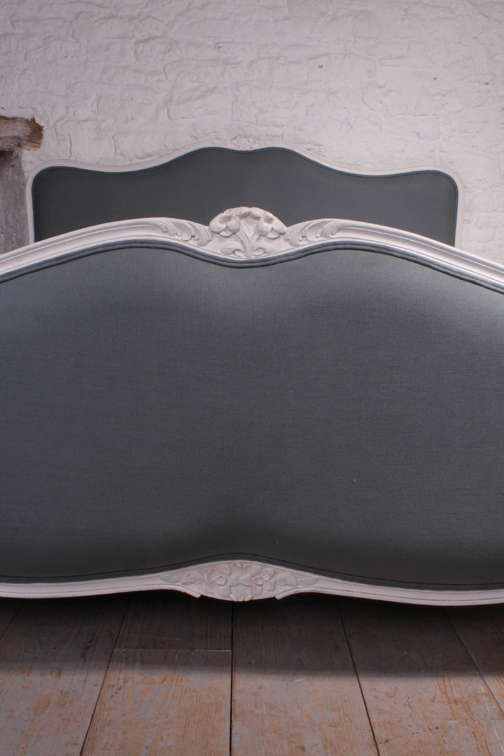 Fully restored Louis XV style French upholstered super king size  View II