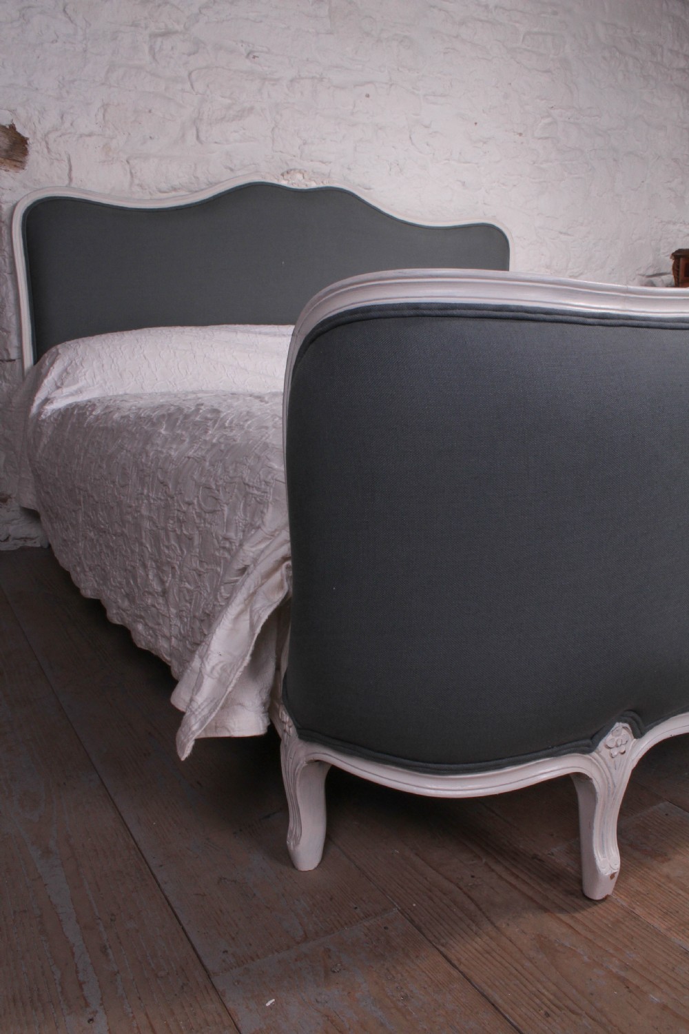 Fully restored Louis XV style French upholstered super king size  View V
