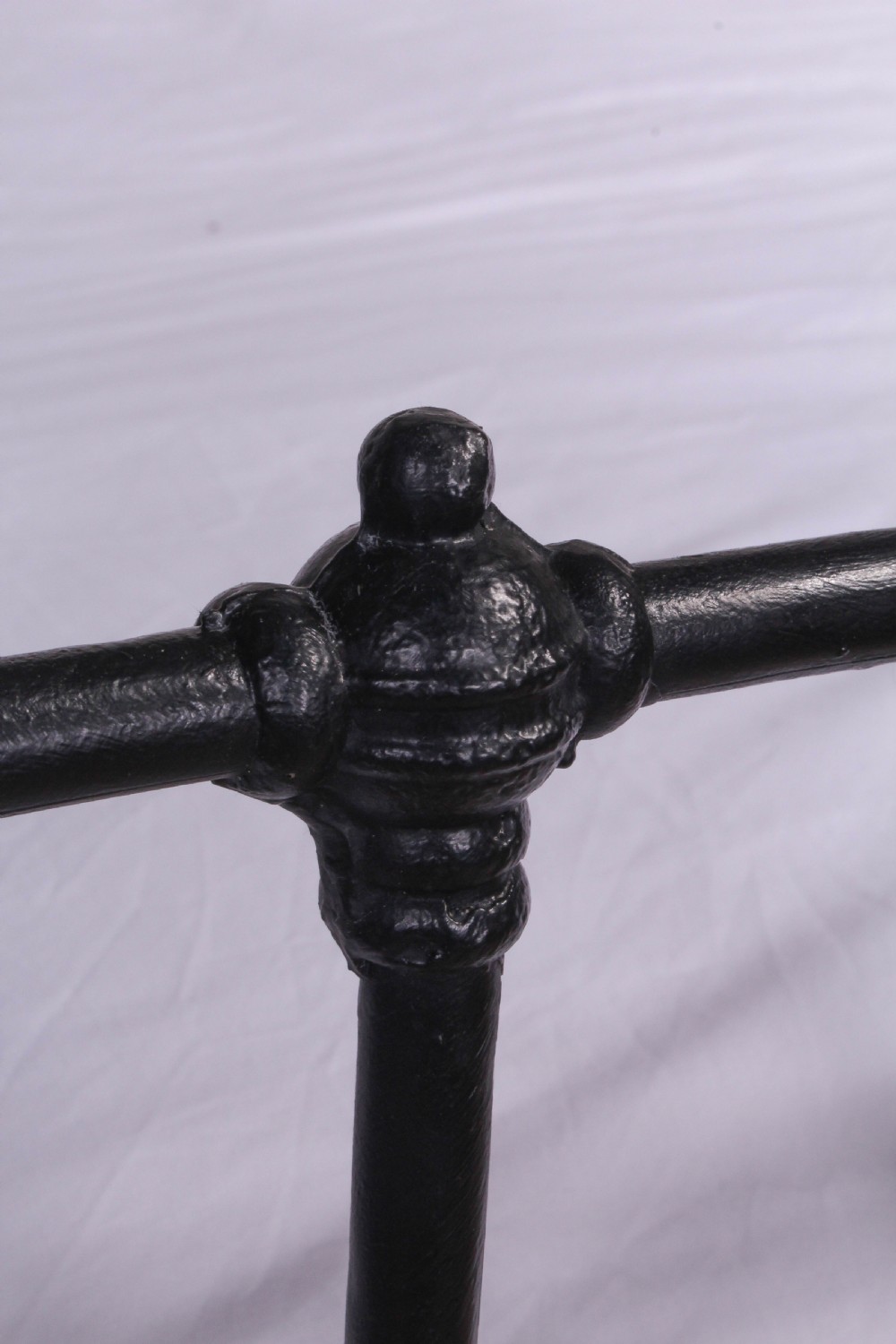 Classic Victorian dip rail black and brass double bed View III