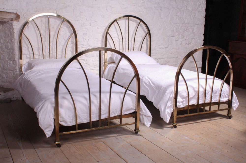 Striking pair of Art deco single beds