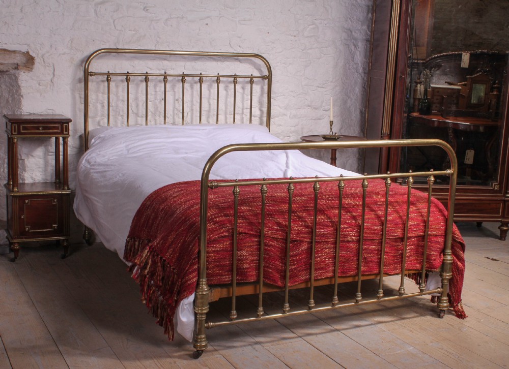 Attractive simple French brass double bed