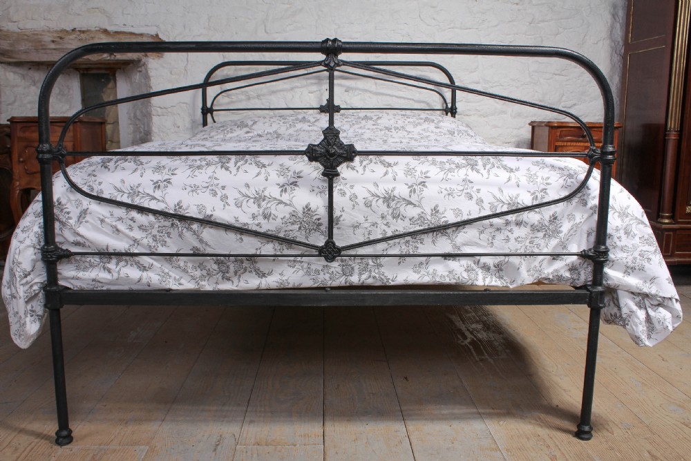 All iron black Irish cottage style bed View II