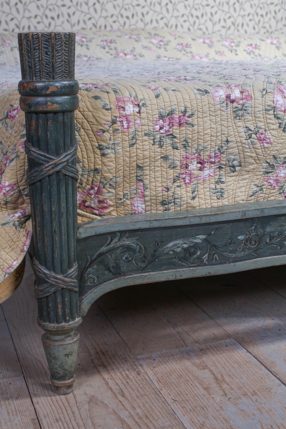 Very individual super king size original painted four poster bed View II