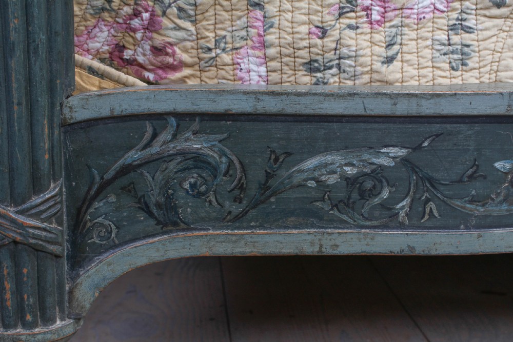 Very individual super king size original painted four poster bed View III