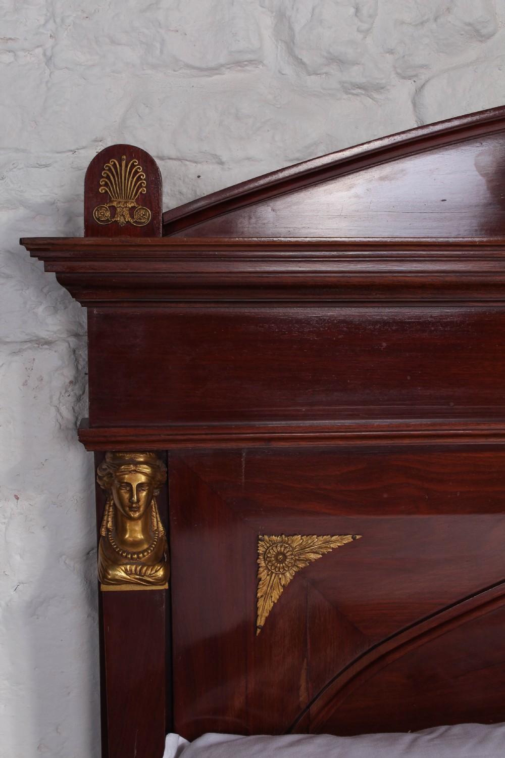 Stunning Empire style mahogany with brass decoration 5Ft king size bed View X