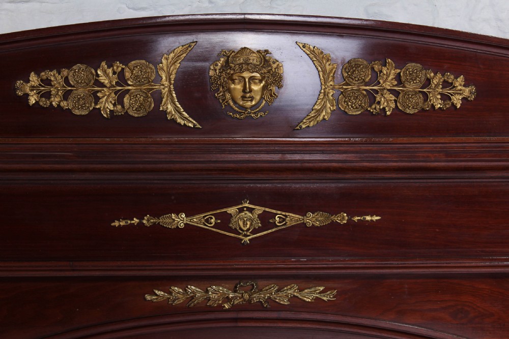 Stunning Empire style mahogany with brass decoration 5Ft king size bed View XI