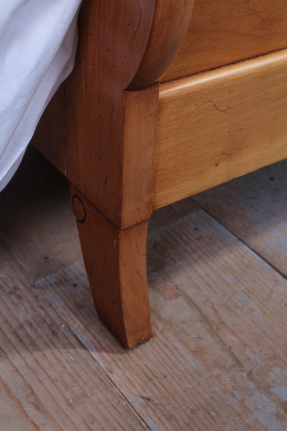 Very attractive French cherry kingsize Lit Bateau View IV