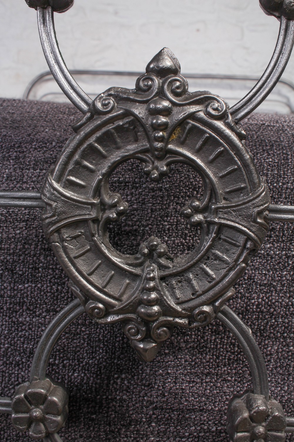 Beautiful burnished all iron king size early Victorian bed View IV