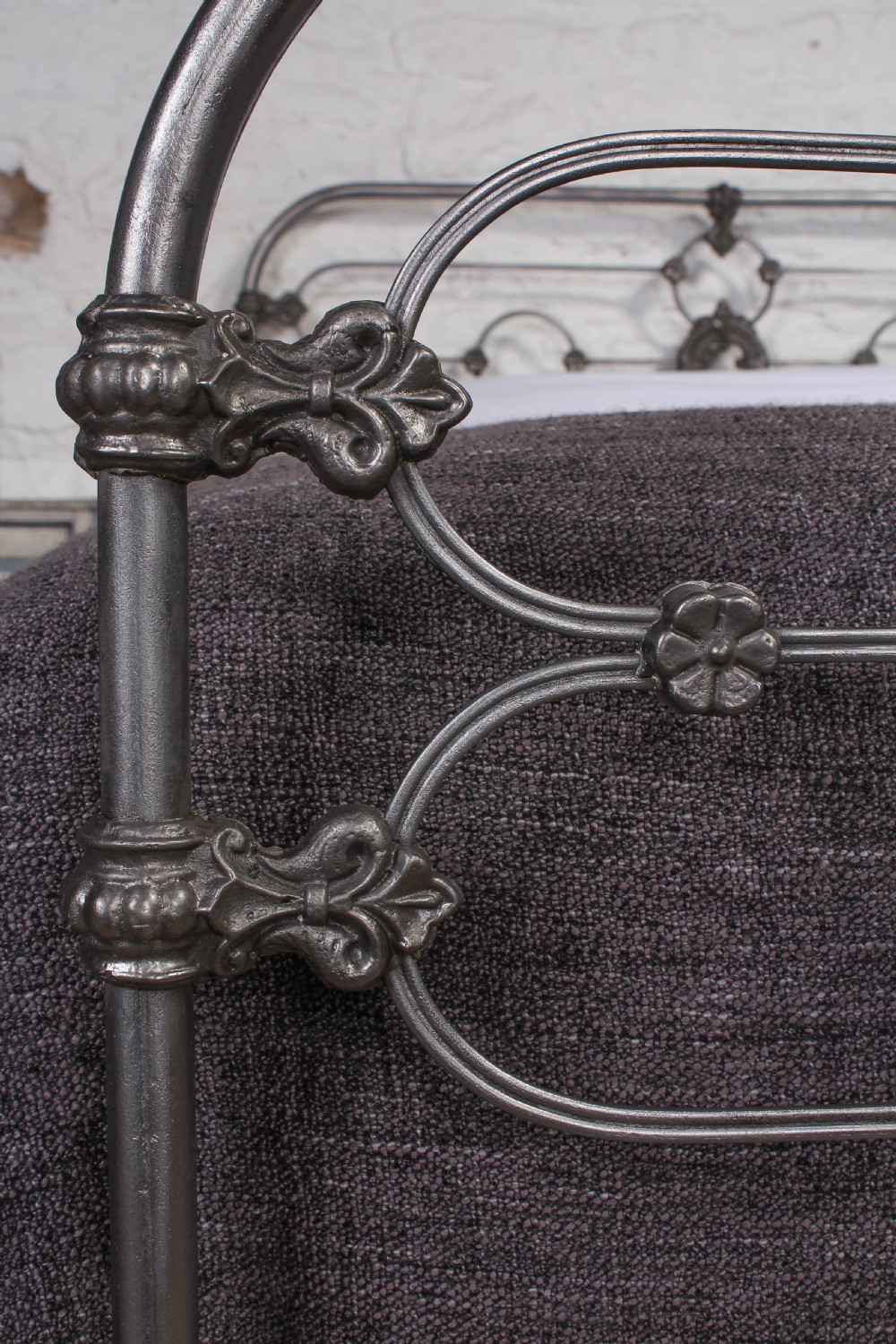 Beautiful burnished all iron king size early Victorian bed View VI