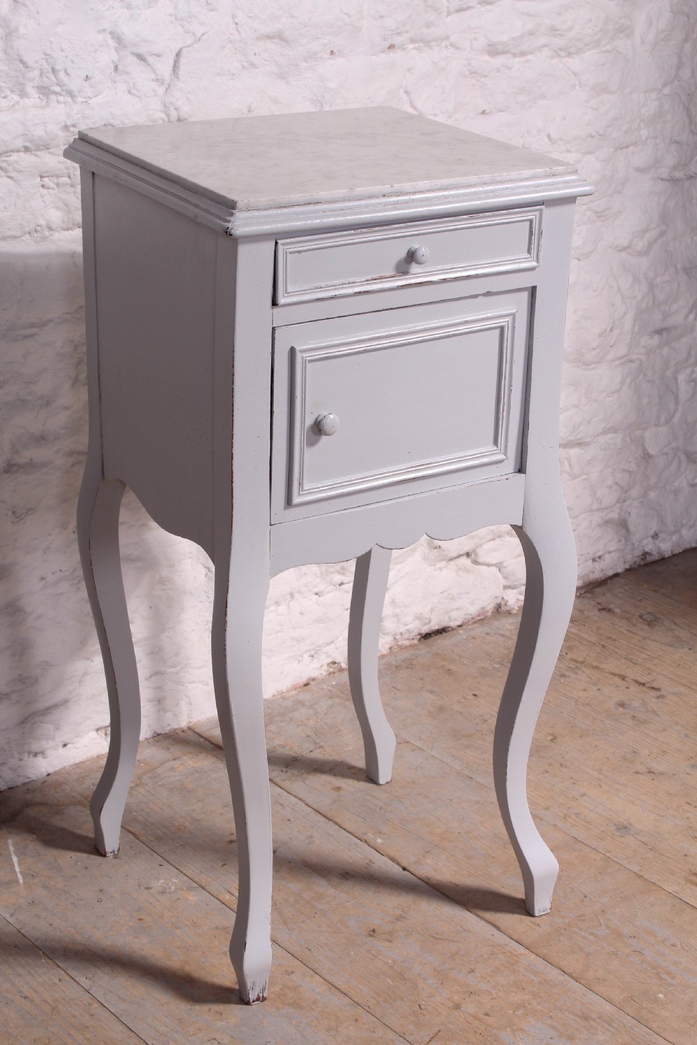 Painted French bedside table