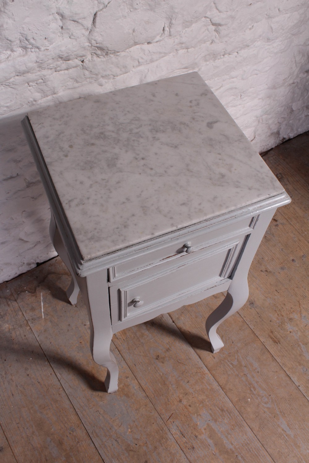 Painted French bedside table View III