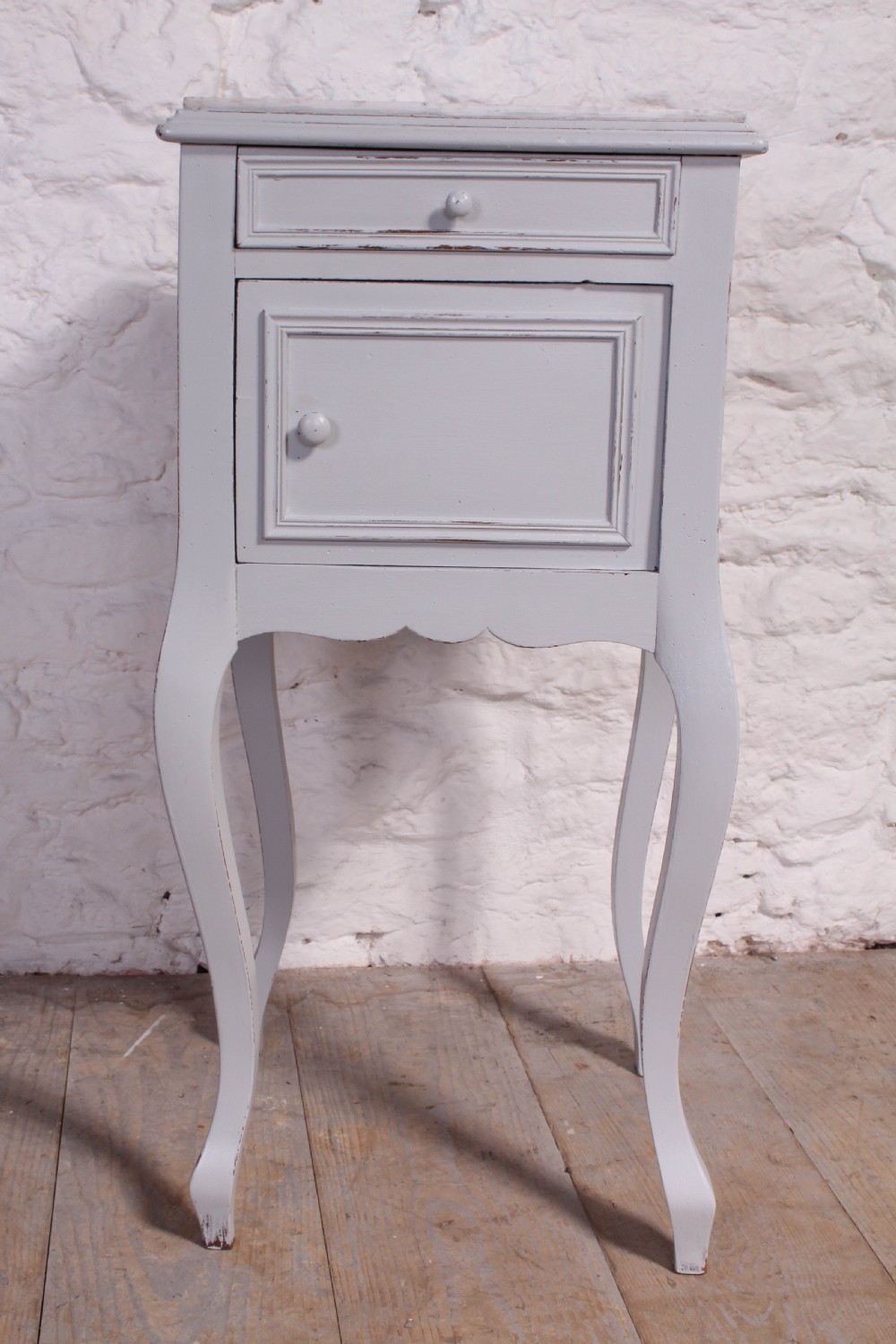 Painted French bedside table View IV
