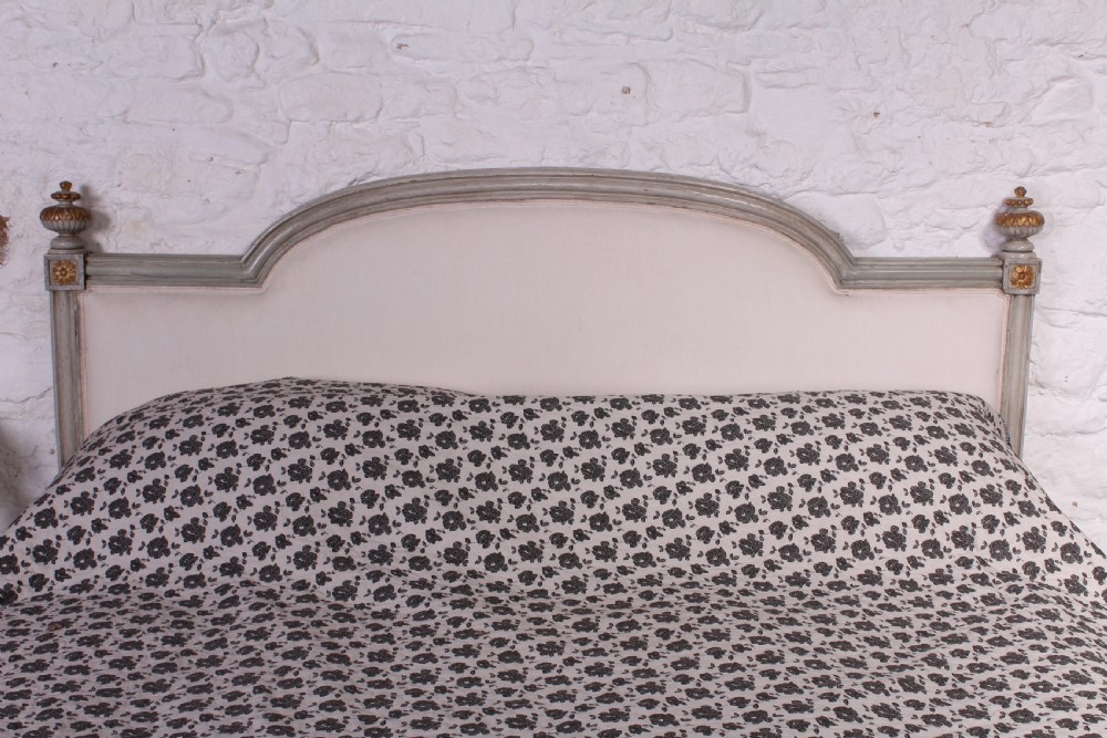 Super king size French upholstered 6Ft bed with original gilded paint work View VII