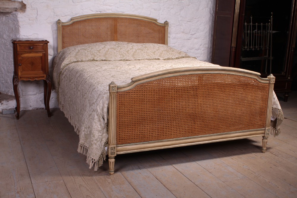 Original painted frame French caned bed